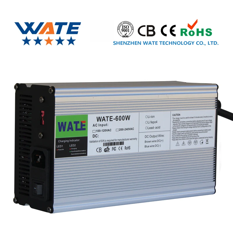 43.8 V 12A Caricatore 36 V Lifepo4 Batteria Smart Charger Utilizzato Per 12 S 36 V Lifepo4 Batteria E- Bici Di Trasporto Con Il Ventilatore Auto-Stop 