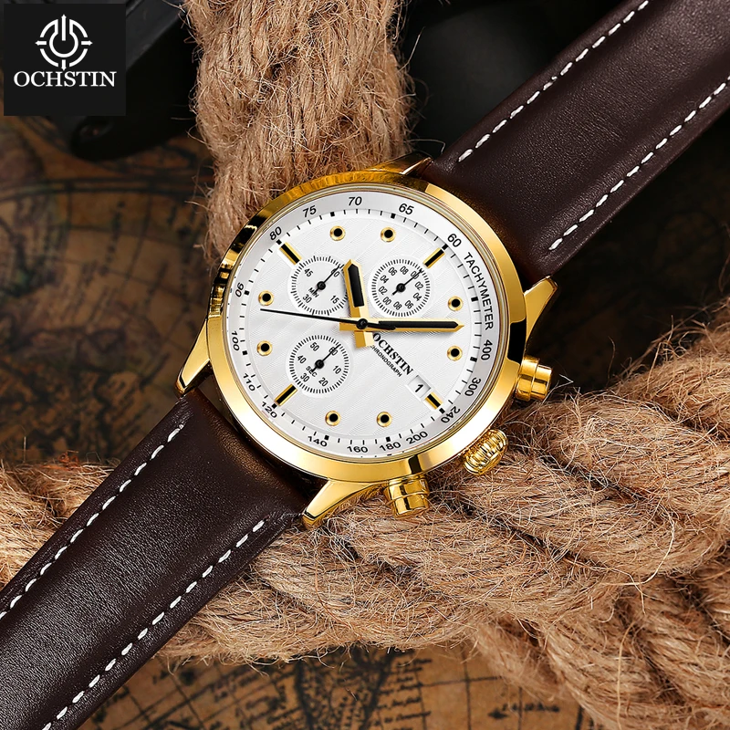 Ochstin Hot 2024 Pilot Series Orologio Da Uomo Automatico Multifunzione Movimento Al Quarzo Atmosferica Cento Orologi Al Quarzo Da Uomo