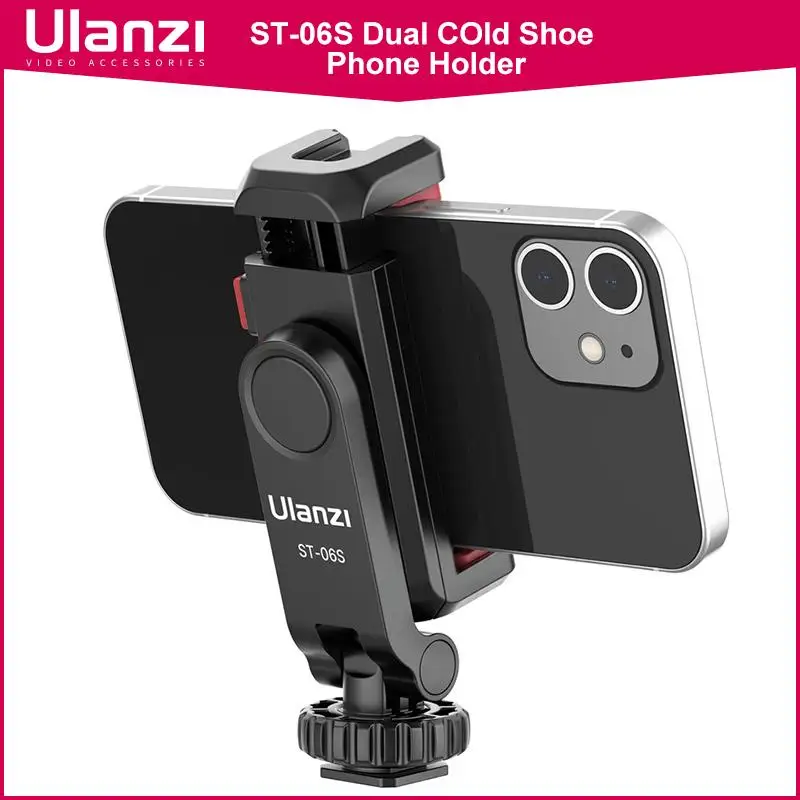 Ulanzi St-06S Supporto Per Telefono Verticale Treppiede Con Scarpa Fredda Per Microfono Clip Per Telefono Leggero Per Iphone 12 Vlog Holder Smartphone