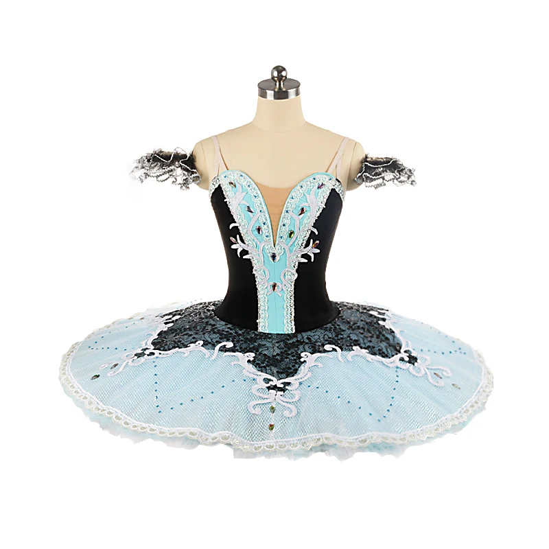 Black Green Ballet Tutu Performance La Esmeralda Costume Donna Professional Ballet Classico Tutu Pancake Ballet Women 0321
