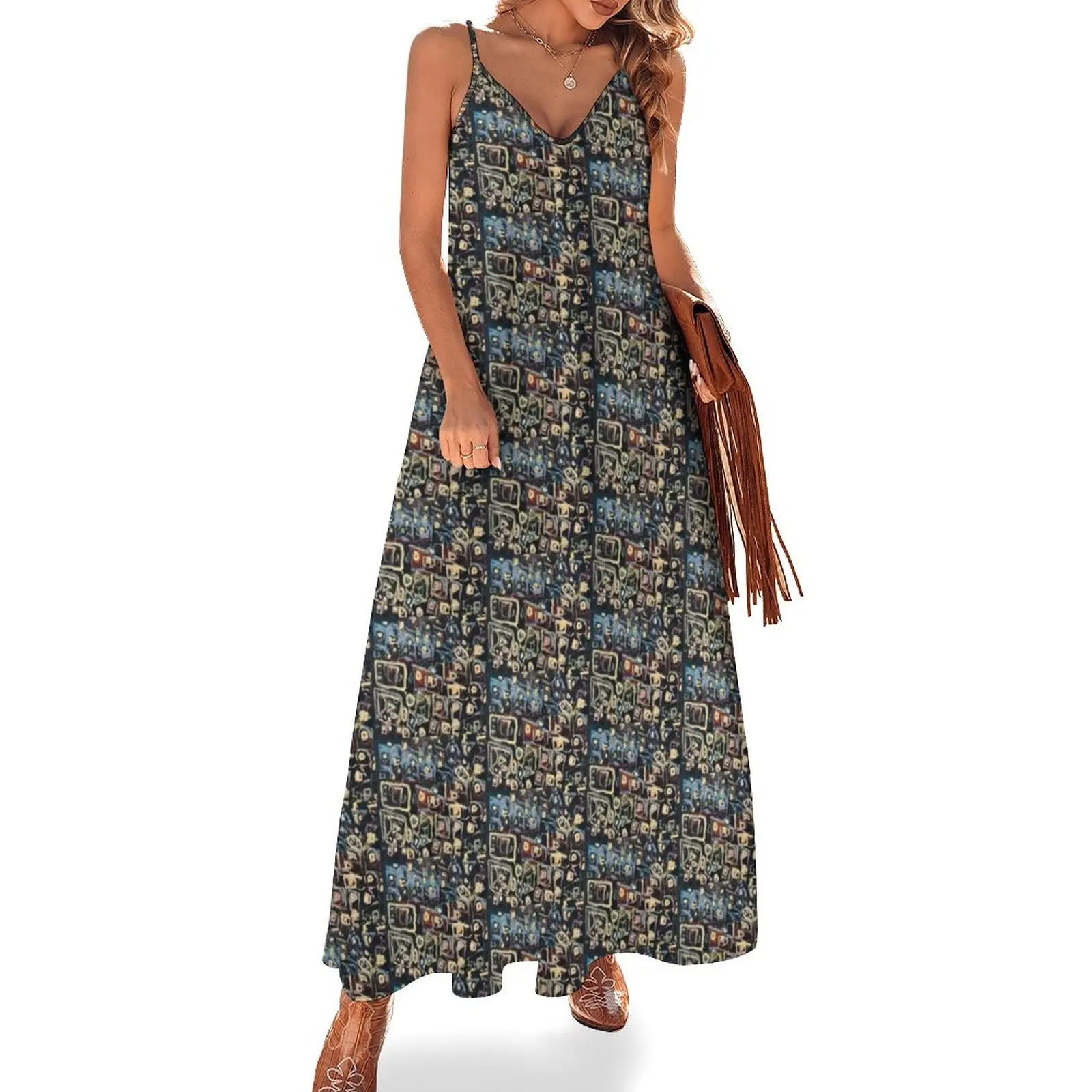 Forme Astratte Di Linda M. Abito Senza Maniche Abbigliamento Donna Tuta Estiva Da Donna Abito Donna Chic Ed Elegante Abito Elegante