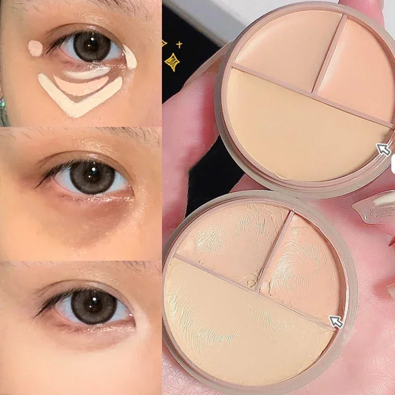 3 Colori Lasting Concealer Palette Cream Waterproof Texture Cover Acne Marks Occhiaie Tattoo Concealer Face Makeup Cosmetic
