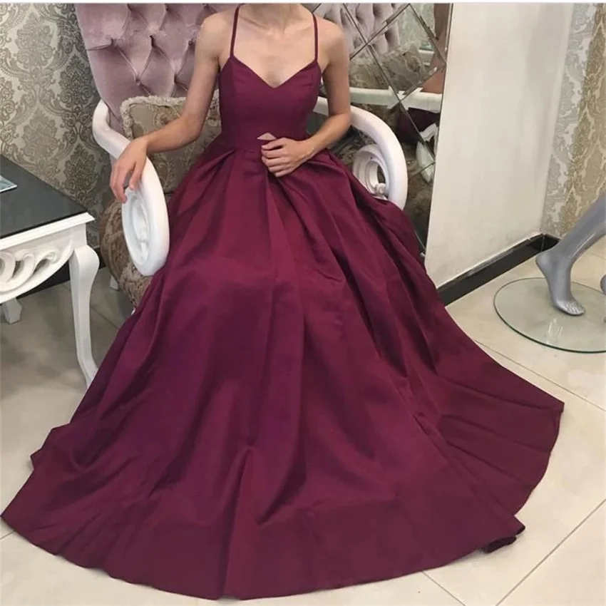 Abito Da Sera Elegante In Raso Con Spalline Sexy In Raso 2021 Abito Da Sera Abito Da Ballo Abito Formale Robe De Soiree Vestido Longo Festa