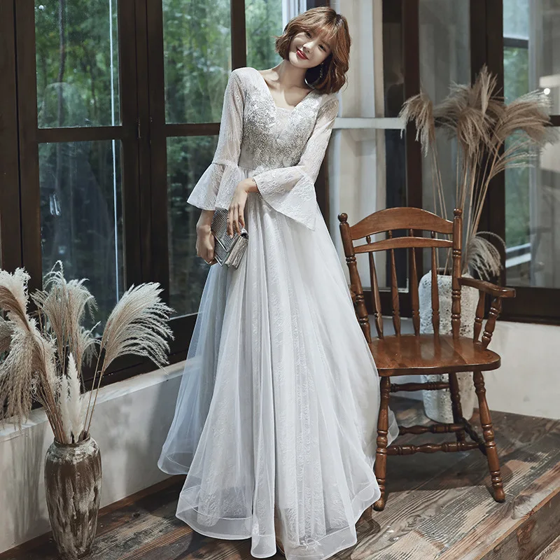 Abiti Da Ballo Eleganti Da Donna Allacciatura Con Scollo A V Abito Da Sera Lungo Abiti Da Sera Da Sera Formale Vestido De Festa