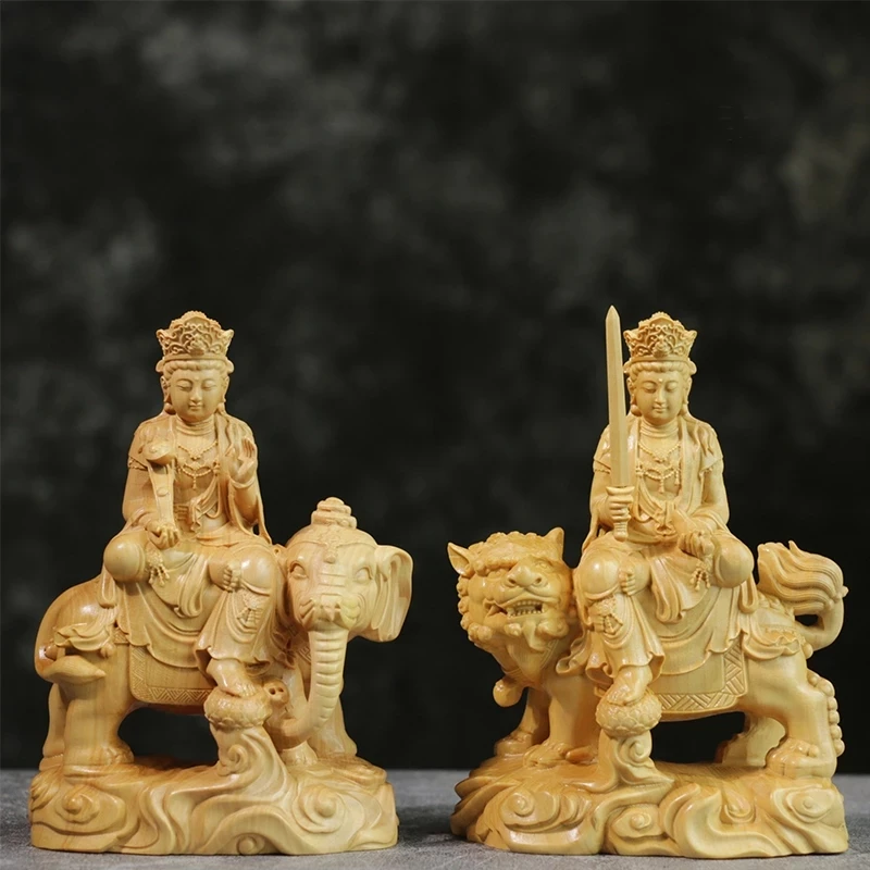 Estatua De Buda Tallada En Madera, Escultura De Boj De 12Cm, Estatua De Buda Para Decoraciion Del Hogar
