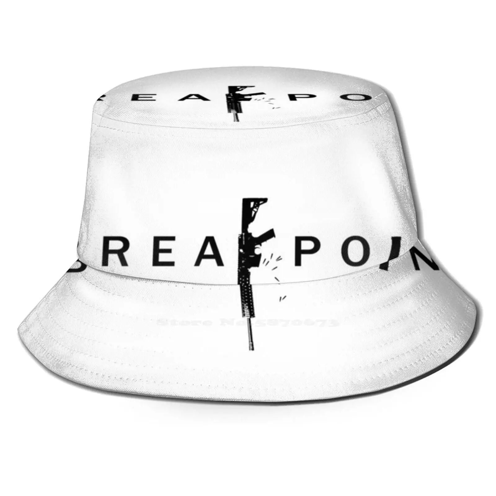 Ghost Recon Breakpoint : Black Assault Rifle (Logo) Coreano Ladies Outdoor Sun Hat Bucket Cap Breakpoint Gaming