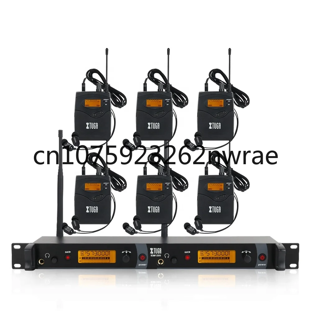 Xtuga Set Di Monitor Auricolari Wireless Di Alta Qualità Con 6 Bodypack Tktx Tattoo Cream