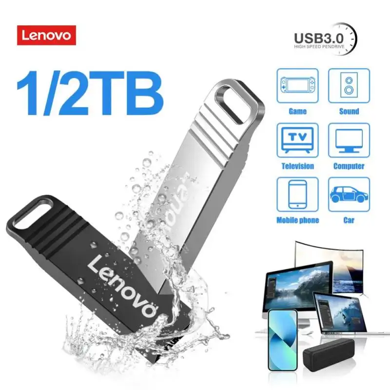 Lenovo Pendrive 2Tb Chiavette Usb 3.0 Pen Drive 1Tb Cle Usb Memory Stick U Disk Impermeabile Per Computer Tv Gamecube Laptop