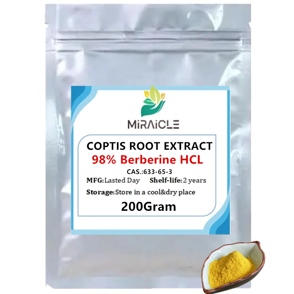 Spedizione Gratuita 50 -1000G,98% Clorhidraulico De Berberina Coptis Chinensis