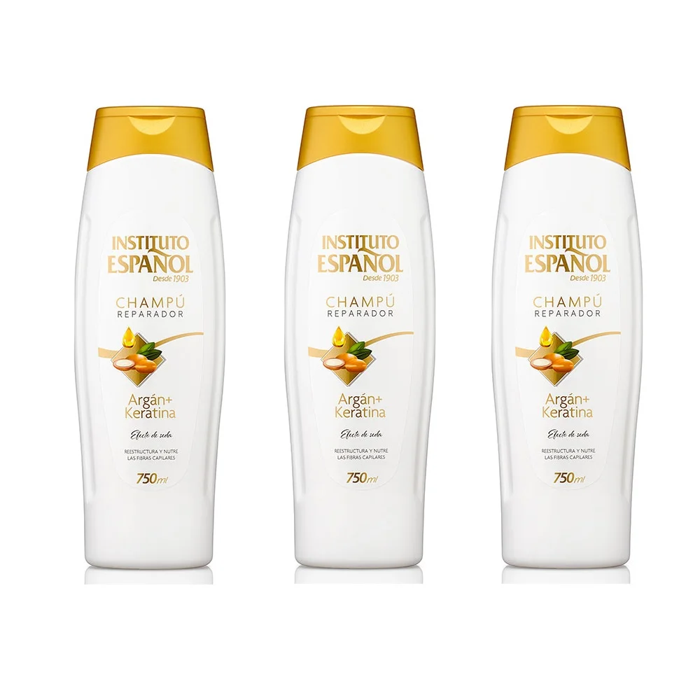 Istituto Spagnolo Argan Keratina Champu Confezione Da 750Ml 3X750Ml