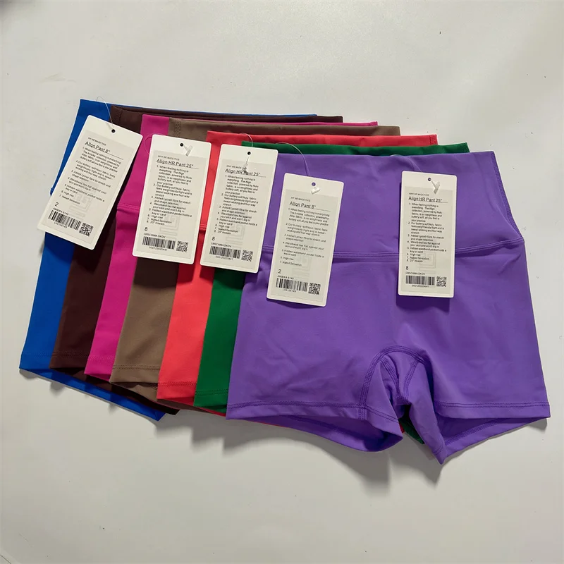 Sexy Tinta Unita Athletic Luluwomen Sports Short Con Logo Compression Tight Yoga Shorts Allenamento Completo Jog Ultrashort