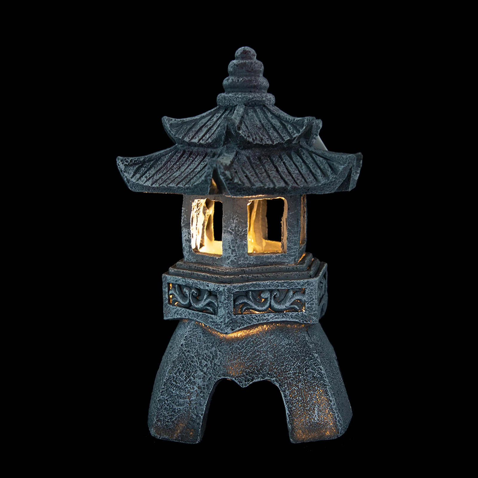 Pagoda Garden Solar Outdoor Statue Lantern Light Lighting Zen Décorative Asian Lights Decor Decorativo Japanese Powered Yard