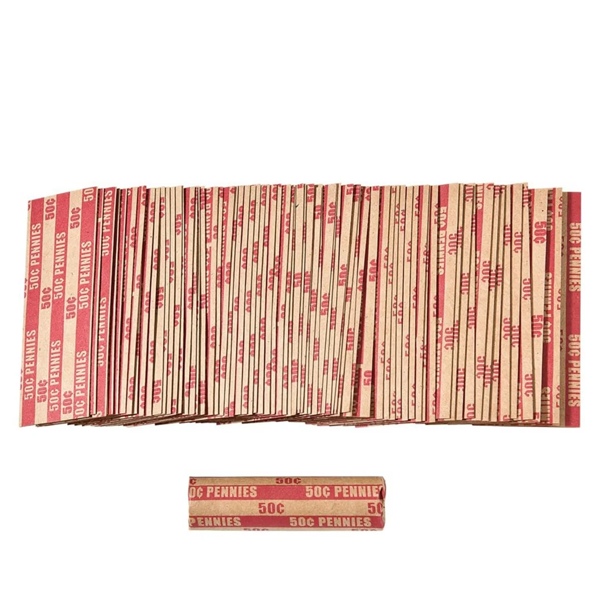 Penny Coin Wrappers Penny Sleeves Flat Penny Rolls Wrappers 100Pcs