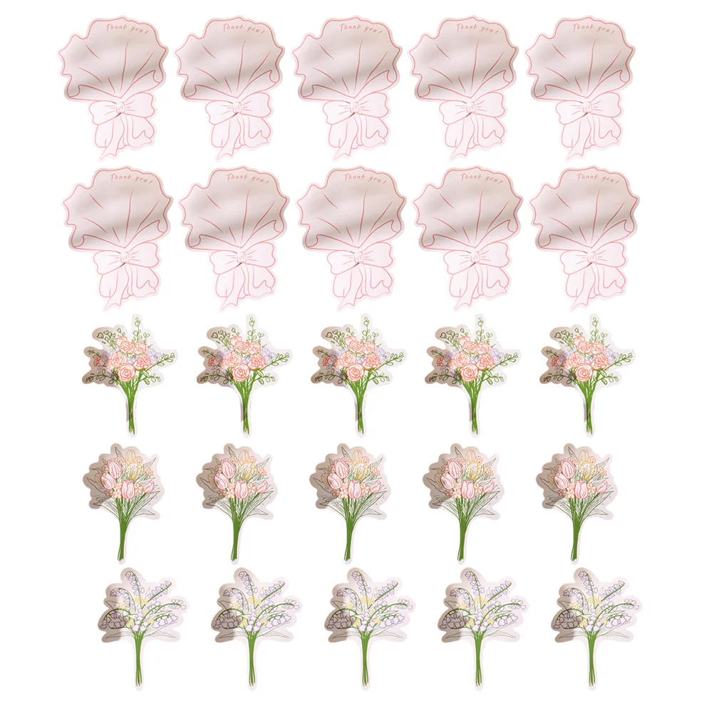 30 Pezzi Biglietti Di Auguri Di Ringraziamento Bouquet Di Fiori Biglietti Di Carta Biglietti Di Auguri Di Benedizione