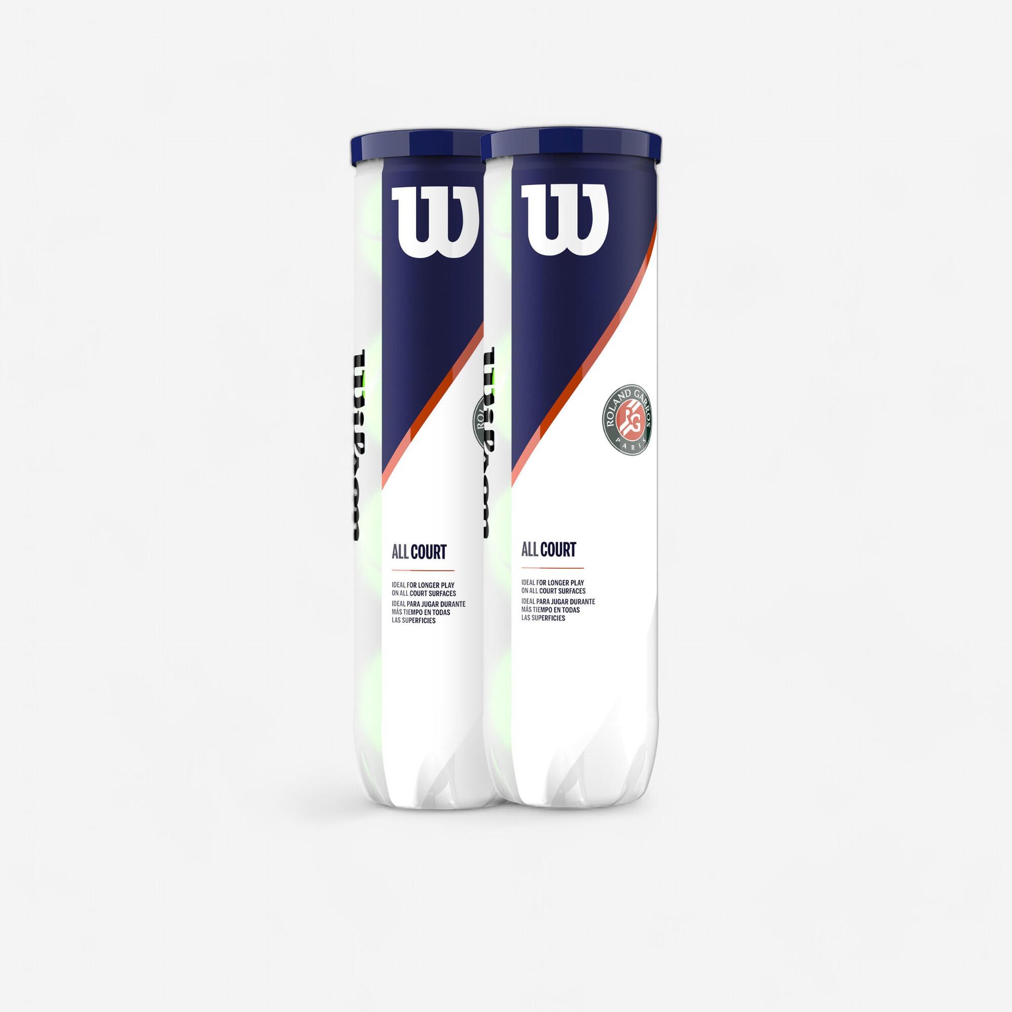 Decathlon | Palline tennis Wilson ROLAND GARROS ALL COURT gialle x4 |  Wilson
