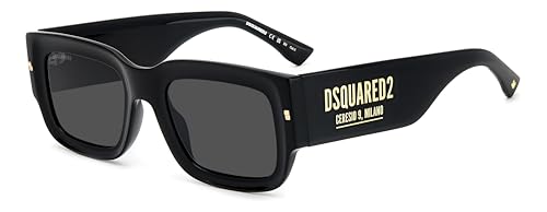Dsq D2 0089/S Sunglasses, 2M2/Ir Black Gold, 52 Unisex