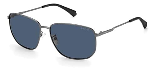 Polaroid 204320 Sunglasses, Kj1/C3 Dk Ruthenium, L Men'S