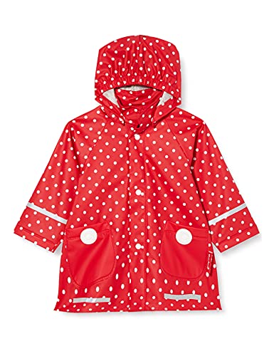 Playshoes Giacca Da Pioggia, Abbigliamento Antipioggia Antivento E Impermeabile Unisex - Bambini E Ragazzi, Punti Rossi, 80