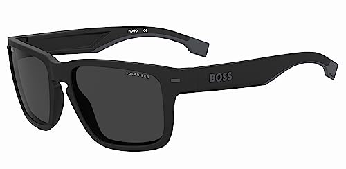 Hugo Boss Boss 1497/S Occhiali Da Sole Da Uomo Nero E Grigio Opaco