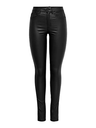 Only Onlroyal Hw Sk Rock Coated Pim Noos Jeans Skinny, Grigio (Black), W27/L30 (Taglia Produttore: Small) Donna