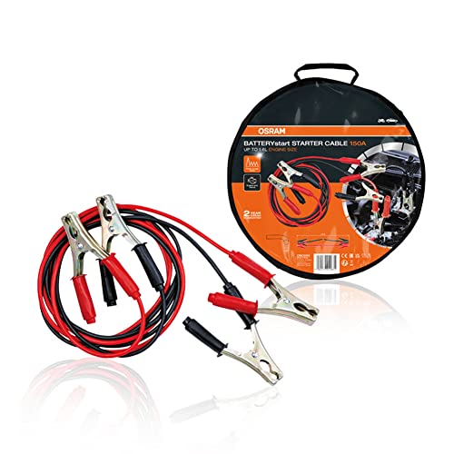Osram Starter Cable 150A, Cavi Di Avviamento Per Motori A Benzina, 6/12, Osc060, Cavo Di Collegamento Per Motori ≤1,6L, Cavo Di Alluminio Rivestito In