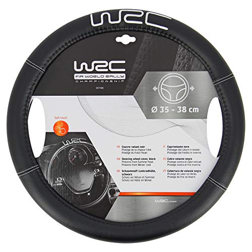 Wrc Coprivolante Effetto Pelle Nero Ricamato, Universale, Da 35 A 38 Cm