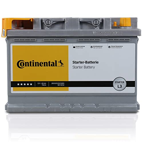 Continental Batteria Auto Originale I Impianto Automobilistico 80Ah 750A (En)