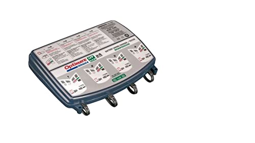 Tecmate Optimate Lithium 4S 0.8A Quad Bank, Tm-484, Caricatore E Mantenitore Ermetico Di Carica Con Recupero Di Batteria A Otto Fasi Da 12.8 V 0.8 A A