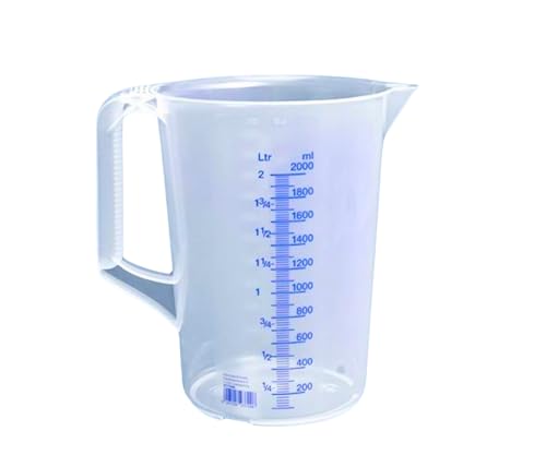 Hünersdorff Caraffa Dosatrice 2L | Polipropilene (Pp) | Infrangibile E Lavabile In Lavastoviglie | Manico Chiuso | Scala Blu | Made In Germany