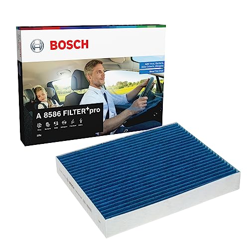 Bosch A8586 - Filtro Abitacolo Filter+Pro Efficace Contro Batteri, Gas Nocivi, Virus, Muffe, Particelle Di Polvere E Allergeni