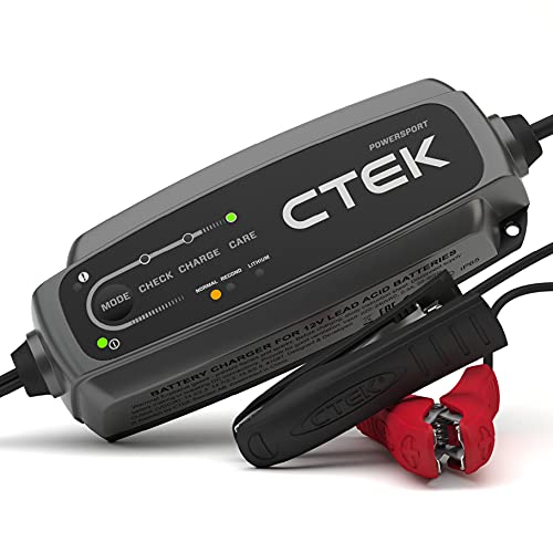 Ctek Ct5 Powersport, Caricabatterie 12V 5A, Caricabatterie Lifepo4, Caricabatterie Litio, Caricabatteria Moto, Quad, Motoslitta E Moto D'Acqua, Manten