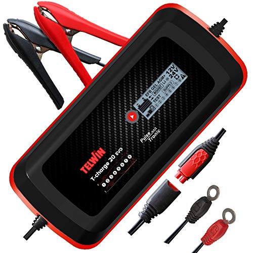 Telwin - Caricabatteria Multifunzione T-Charge 20 Evo 12V/24V
