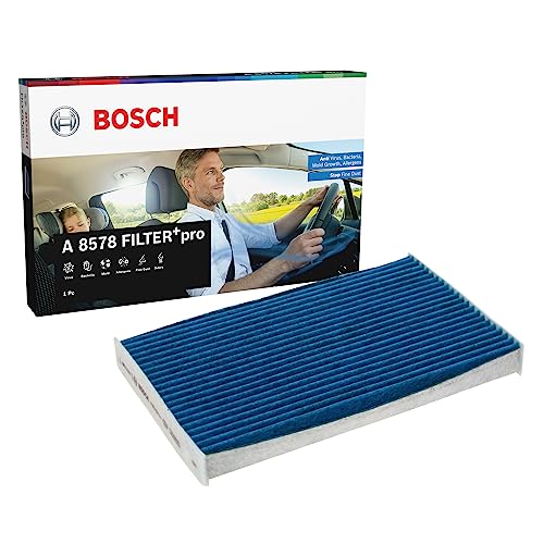 Bosch A8578 - Filtro Abitacolo Filter+Pro Efficace Contro Batteri, Gas Nocivi, Virus, Muffe, Particelle Di Polvere E Allergeni