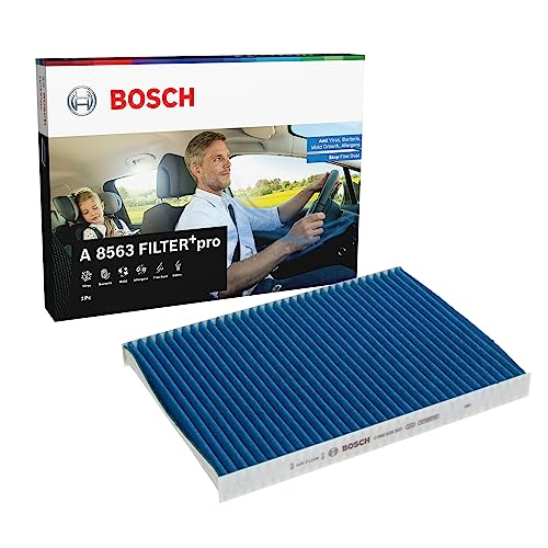 Bosch A8563 - Filtro Abitacolo Filter+Pro Efficace Contro Batteri, Gas Nocivi, Virus, Muffe, Particelle Di Polvere E Allergeni
