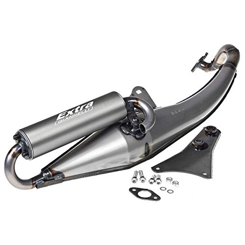 Giannelli Marmitta Scooter Extra V2 Aprilia Sr'94/01 Rally 95/01 Stealth '96/01-Www-Ovetto- Omologata E13 0239 Sil.Allum.Anodizzato