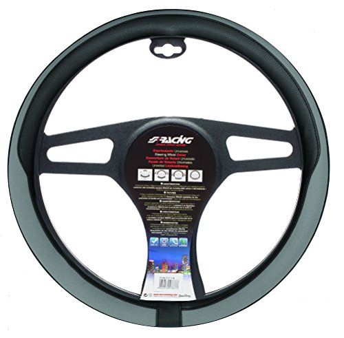 Simoni Racing Cvt/43Gr Coprivolante Tidy Grey Universale, In Ecopelle, Colore Grigio E Nero Diametro 37-39 Cm