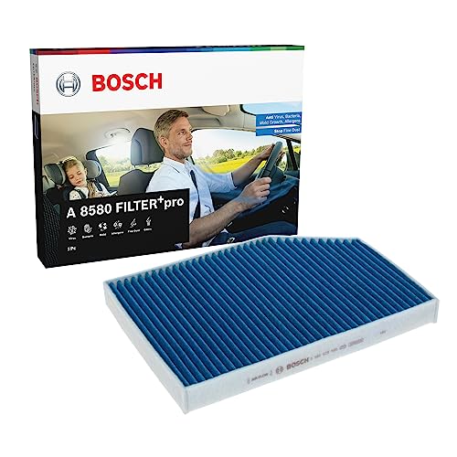 Bosch A8580 - Filtro Abitacolo Filter+Pro Efficace Contro Batteri, Gas Nocivi, Virus, Muffe, Particelle Di Polvere E Allergeni