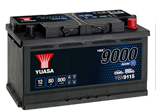 Yuasa Ybx9115 Agm Start Stop + Batteria 12 V/3 Ah/800, 80 A