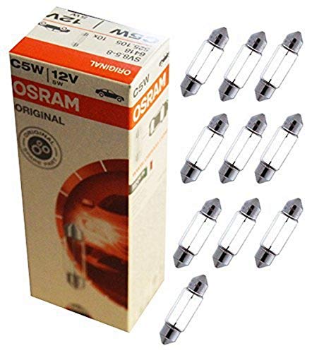 Osram 6418 Lampada Per Soffitto Original, C5W, 12V, 5 W, Astuccio Da 10