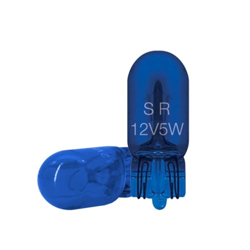 Simoni Racing Xss/T10 Kit 2 Lampadine T10 Alogene, Lampadine Alta Luminosità 5.500 K Bianca,Per Interni Auto, Plafoniere, Luci Di Lettura, Targa