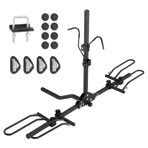Portabici Con Gancio Di Traino, Stile Piattaforma Per Max. 2 Biciclette, Portata 80Libbre, Gancio Di Traino Per Ricevitore1,25/2 Pollici, Portabici Pi