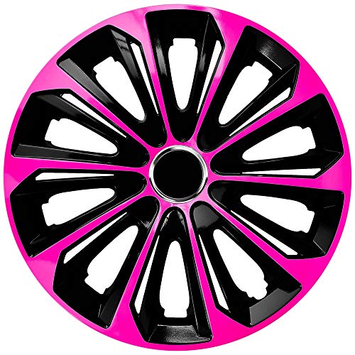 4× Nrm Radkappe Extra Strong, 16″ Pink/Schwarz