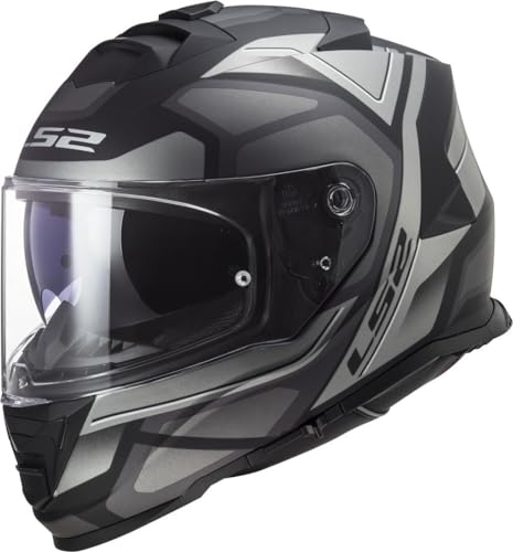 Ls2, Casco Moto Integrale Storm Faster Matt Titanium, S