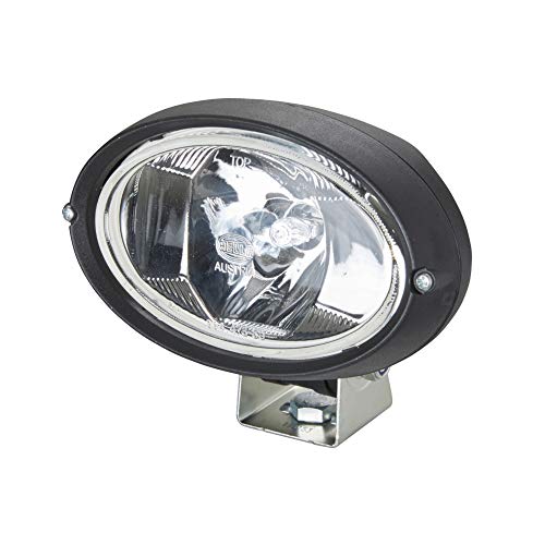 Hella 1Ga 996 161-281 Alogeno-Faro Da Lavoro, Oval 100, 12V, Montaggio, Esterno, Verticale, Illuminazione A Lungo Raggio, Cavo 2000Mm, Spina Amp