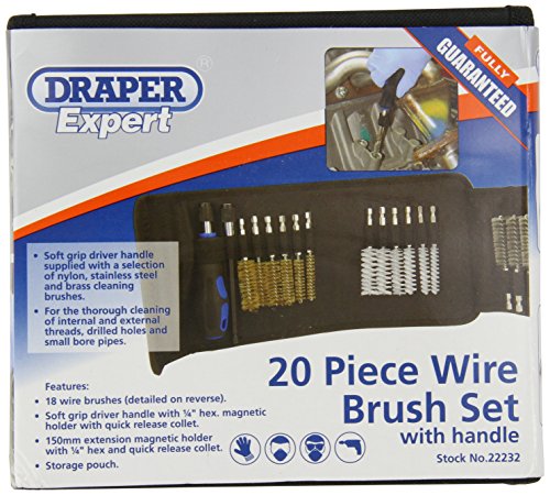 Draper Expert 22232 - Set Di Spazzole In Ferro (20 Pezzi)