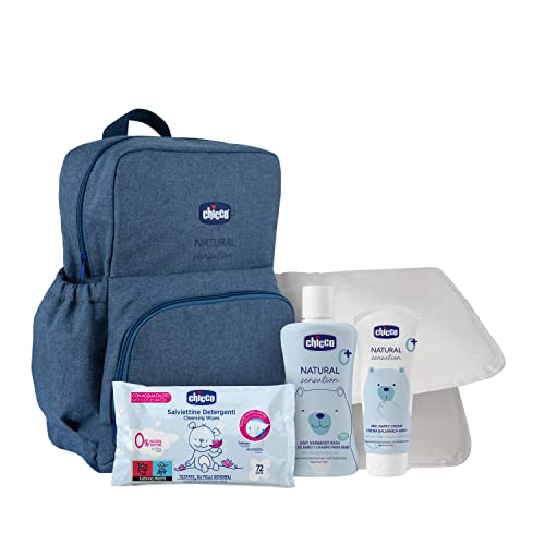Chicco Borsa Zaino Fasciatoio, Zainetto Mamma Multifunzione, Con Il Necessario Per Il Cambio, Soluzione Per Viaggi, Fasciatoio Neonato, Igiene Fuori C