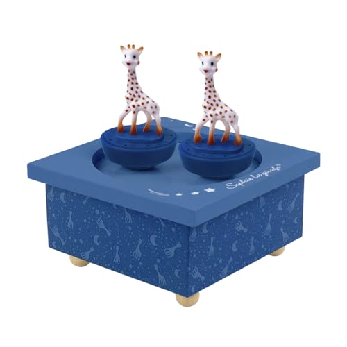 Trousselier 95063 Carillon Con Figurine Magnetiche - Dancing Music Box, 19 X 10,5 X 13 Cm, Multicolore (Giraffa Sophie Notte )