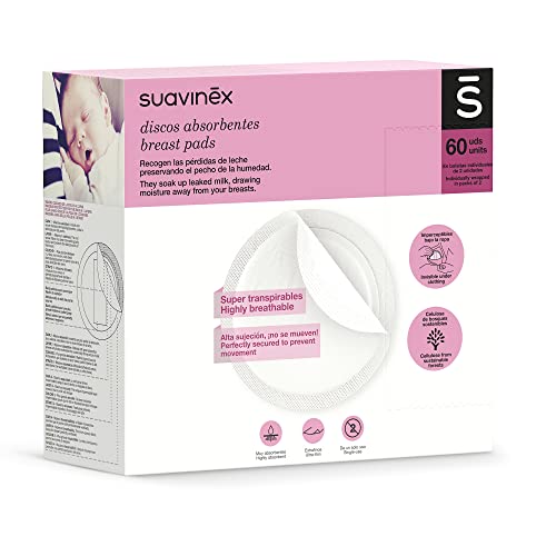 Suavinex - Coppette Assorbilatte, In Polipropilene, 60 Pezzi
