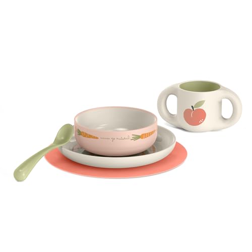 Suavinex Set Svezzamento Bambina, Training Esercitarsi A Mangiare Da Soli, Cinque Pezzi, Confezione Da Uno, Rosa, 8.3 X 41.4 X 31.4 Cm, 500 Grammi, M