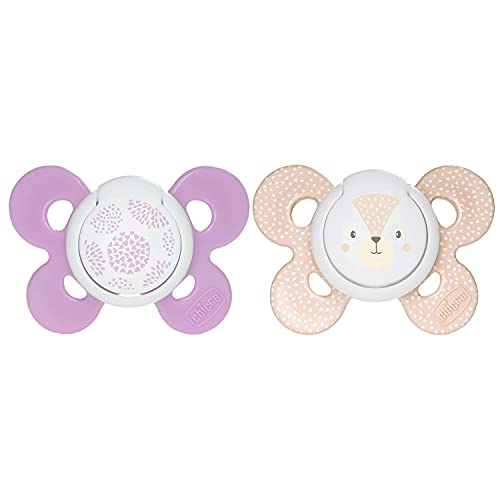 Chicco Physioforma Succhietto Comfort 6-16 Mesi, Ciuccio Bimba Con Tettarella In Silicone, Supporta La Respirazione Fisiologica E Il Corretto Sviluppo